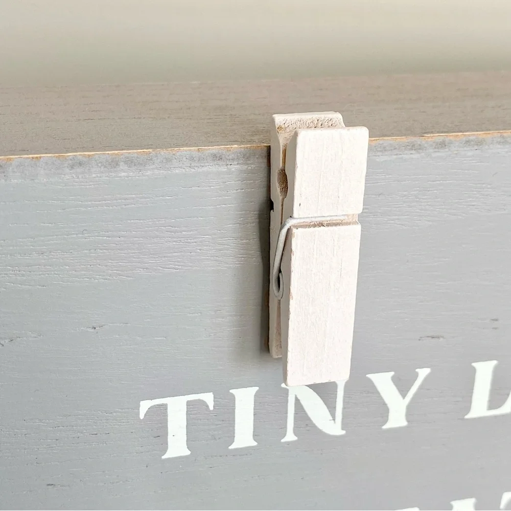 Tiny Little Miracle Baby Blessing Wooden Sign Picture Display